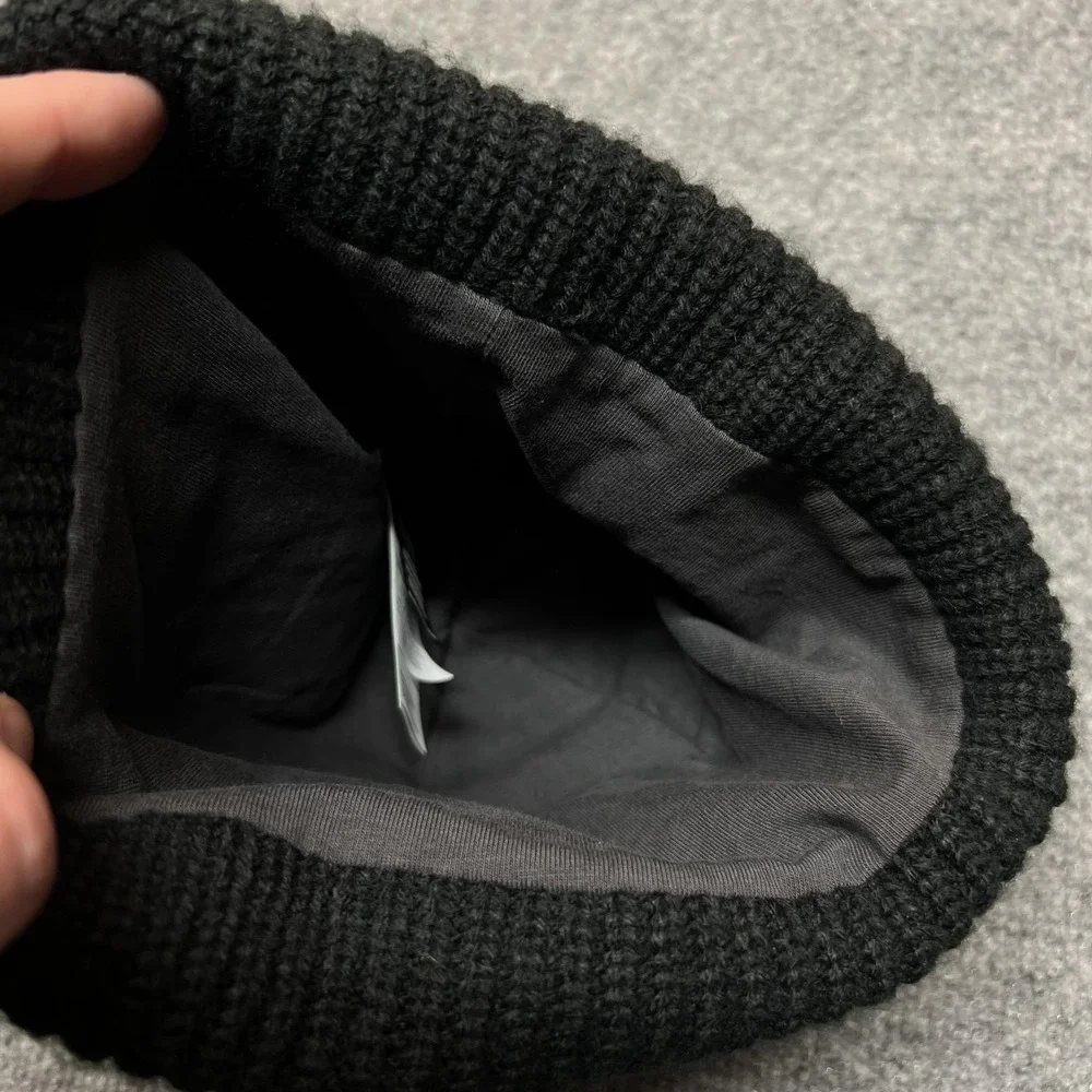 The North Face Beanie Unisex One Size Black NYC Patch Cuffed Knit Winter Outdoor